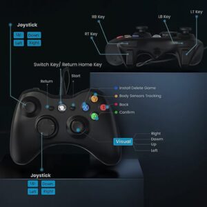 دسته بازی ایکس باکس سیم دار Microsoft Xbox 360