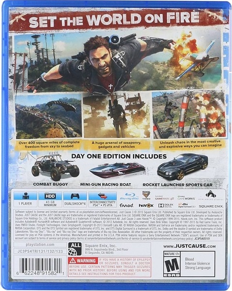 دیسک بازی Just Cause 3 کارکرده نسخه PS4