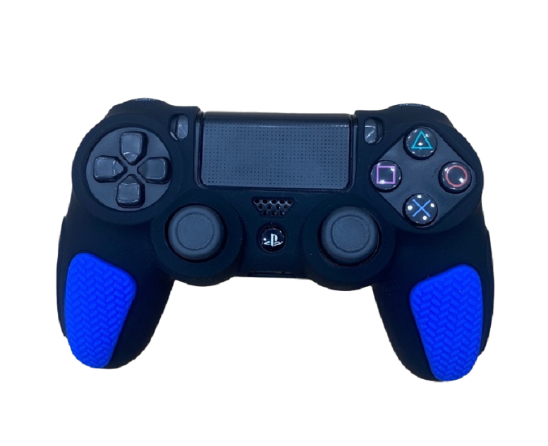 کاور دسته ضد لغزش مشکی آبی برای PS4