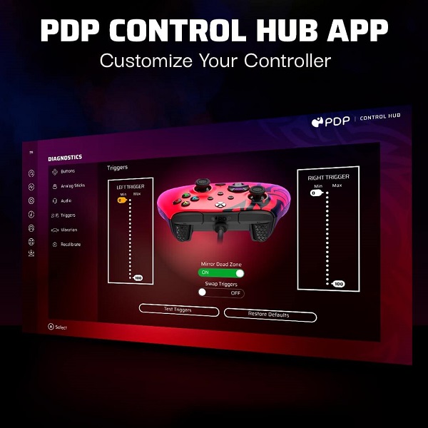 دسته بازی مخصوص XBOX PDP طرح Rematch Spirit Red